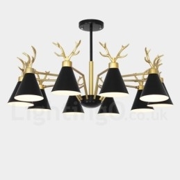 10 Lichts Nordic Macaron Moderne Gewei Kroonluchter