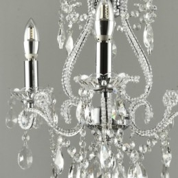 3 Licht Goud Zilver Amerikaanse Stijl Kristallen Hangende Kroonluchter Licht Winkel