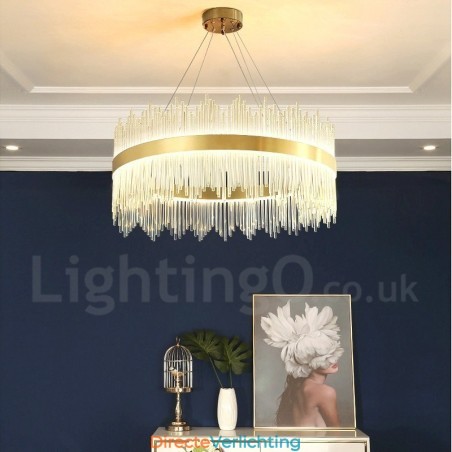 Postmoderne luxe ronde kristallen hanglamp tentoonstellingshal Postmoderne luxe ronde kristallen hanglamp tentoonstellingshal