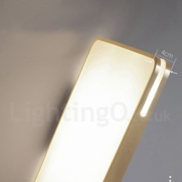 Ultradunne rechthoekige moderne eigentijdse Scandinavische stijl plafondlampen van messing met acryl kap kunnen ook als wandlamp worden gebruikt