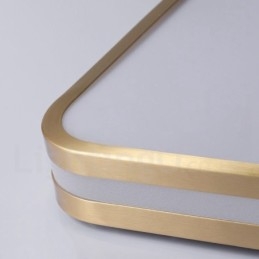 Ultradunne rechthoekige moderne eigentijdse Scandinavische stijl plafondlampen van messing met acryl kap kunnen ook als wandlamp worden gebruikt