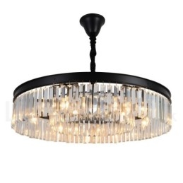 Postmoderne luxe ronde K9 kristallen hanglamp kroonluchter tentoonstellingshal