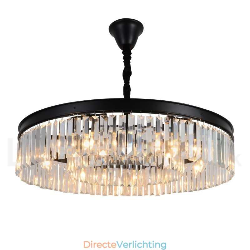 Postmoderne luxe ronde K9 kristallen hanglamp kroonluchter tentoonstellingshal