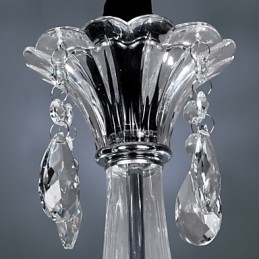Elegante kristallen kroonluchter met 6 lampen in kaarslamp