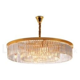 Postmoderne luxe ronde K9 kristallen hanglamp kroonluchter tentoonstellingshal