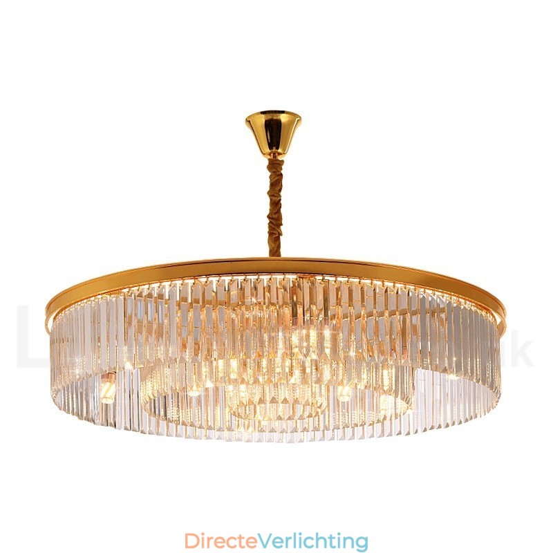 Postmoderne luxe ronde K9 kristallen hanglamp kroonluchter tentoonstellingshal