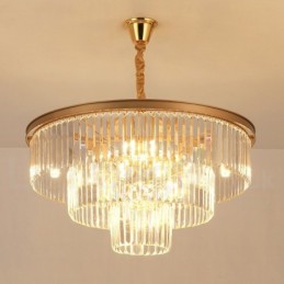 Postmoderne luxe ronde K9 kristallen hanglamp kroonluchter tentoonstellingshal