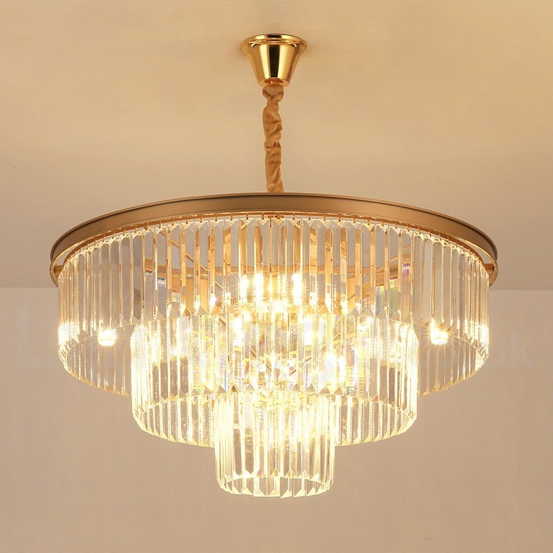 Postmoderne luxe ronde K9 kristallen hanglamp kroonluchter tentoonstellingshal
