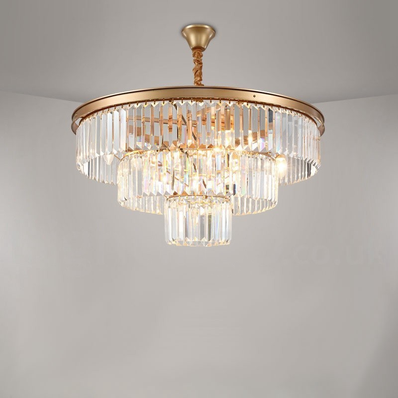Postmoderne luxe ronde K9 kristallen hanglamp kroonluchter tentoonstellingshal