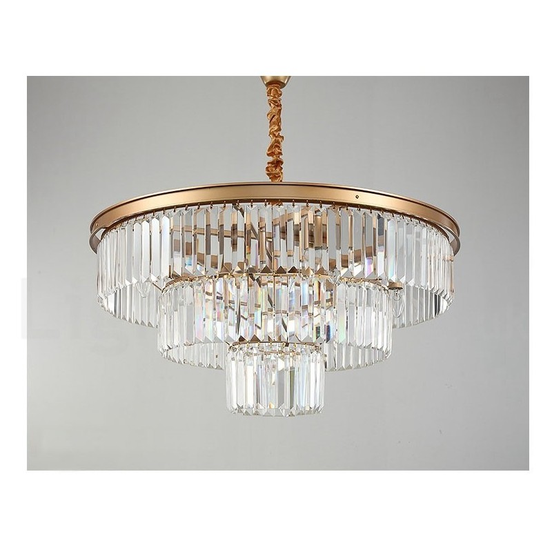 Postmoderne luxe ronde K9 kristallen hanglamp kroonluchter tentoonstellingshal