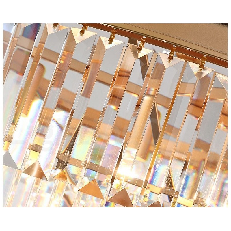 Postmoderne luxe ronde K9 kristallen hanglamp kroonluchter tentoonstellingshal