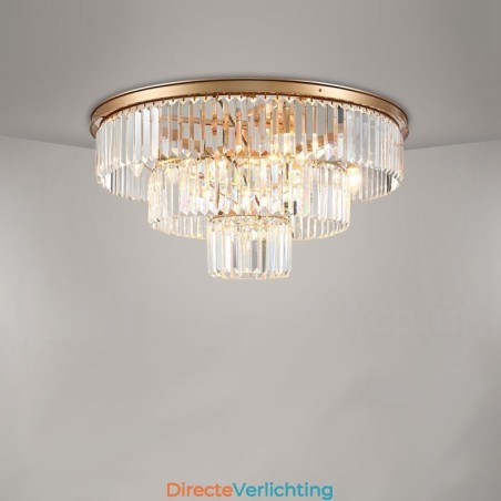 Postmoderne luxe ronde K9 kristal plafondlamp tentoonstellingshal Postmoderne luxe ronde K9 kristal plafondlamp tentoonstellingshal