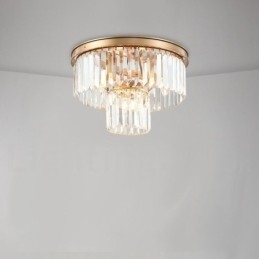 Postmoderne luxe ronde K9 kristal plafondlamp tentoonstellingshal