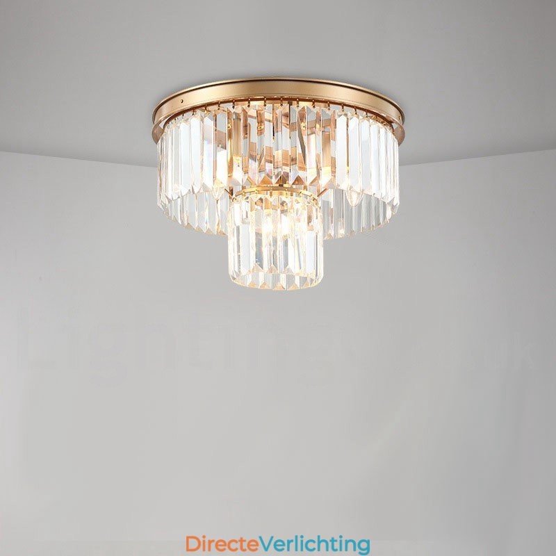 Postmoderne luxe ronde K9 kristal plafondlamp tentoonstellingshal