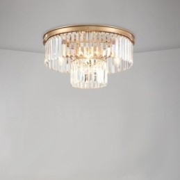 Postmoderne luxe ronde K9 kristal plafondlamp tentoonstellingshal