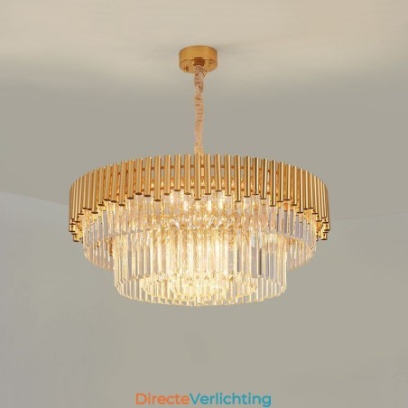 Postmoderne gouden luxe ronde K9 kristallen hanglamp kroonluchter verlichting tentoonstellingshal Postmoderne gouden luxe ronde K9 kristallen hanglamp kroonluchter verlichting tentoonstellingshal