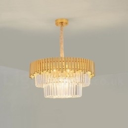 Postmoderne gouden luxe ronde K9 kristallen hanglamp kroonluchter verlichting tentoonstellingshal