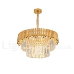 Postmoderne gouden luxe ronde K9 kristallen hanglamp kroonluchter verlichting tentoonstellingshal