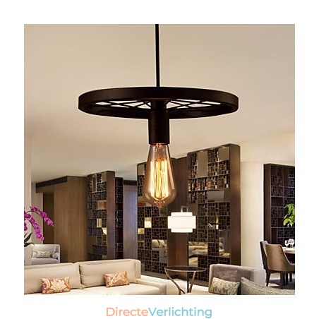 Industriële 1-lichts vintage hanglamp met ijzeren kap Industriële 1-lichts vintage hanglamp met ijzeren kap