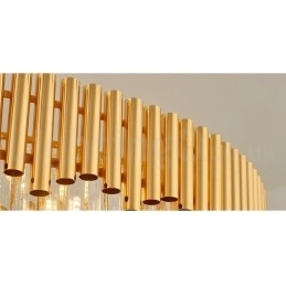 Postmoderne gouden luxe ronde K9 kristallen hanglamp kroonluchter verlichting tentoonstellingshal