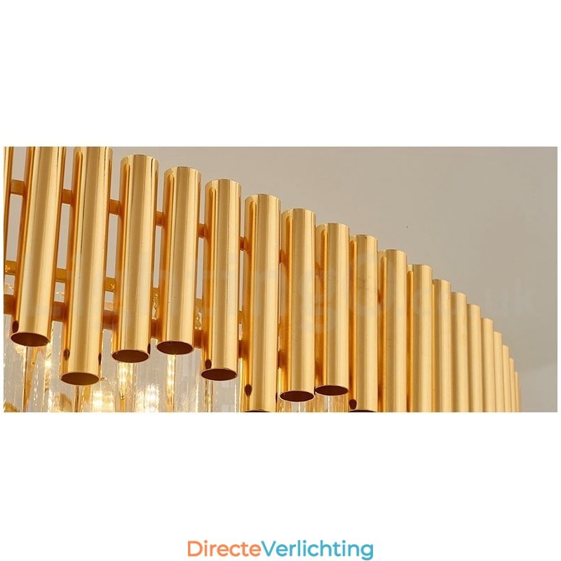 Postmoderne gouden luxe ronde K9 kristallen hanglamp kroonluchter verlichting tentoonstellingshal
