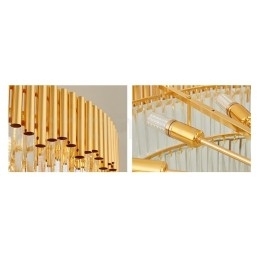 Postmoderne gouden luxe ronde K9 kristallen hanglamp kroonluchter verlichting tentoonstellingshal