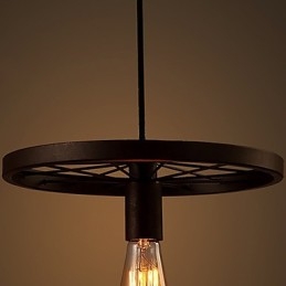 Industriële 1-lichts vintage hanglamp met ijzeren kap