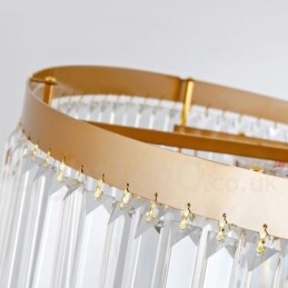 Gouden postmoderne luxe ronde K9 kristallen hangkroonluchter tentoonstellingshal
