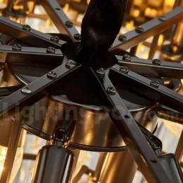 Dit jaar Luxe Postmoderne Gouden Ronde K9 Kristallen Hangende Kroonluchter Tentoonstellingshal
