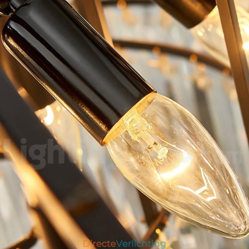 Dit jaar Luxe Postmoderne Gouden Ronde K9 Kristallen Hangende Kroonluchter Tentoonstellingshal