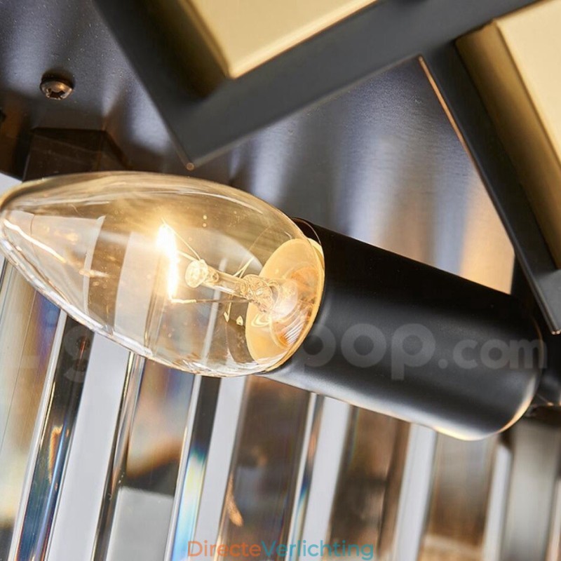 Luxe moderne gouden plus zwarte ronde K9 kristallen hanglamp tentoonstellingshal