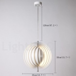 Globe White Rotate Postmoderne DIY Hanglamp