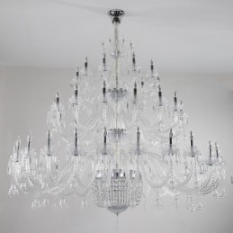 50 Lichts Heldere Elegante Luxe Kristallen Kaars Kroonluchter Tentoonstellingshal