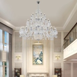 50 Lichts Heldere Elegante Luxe Kristallen Kaars Kroonluchter Tentoonstellingshal