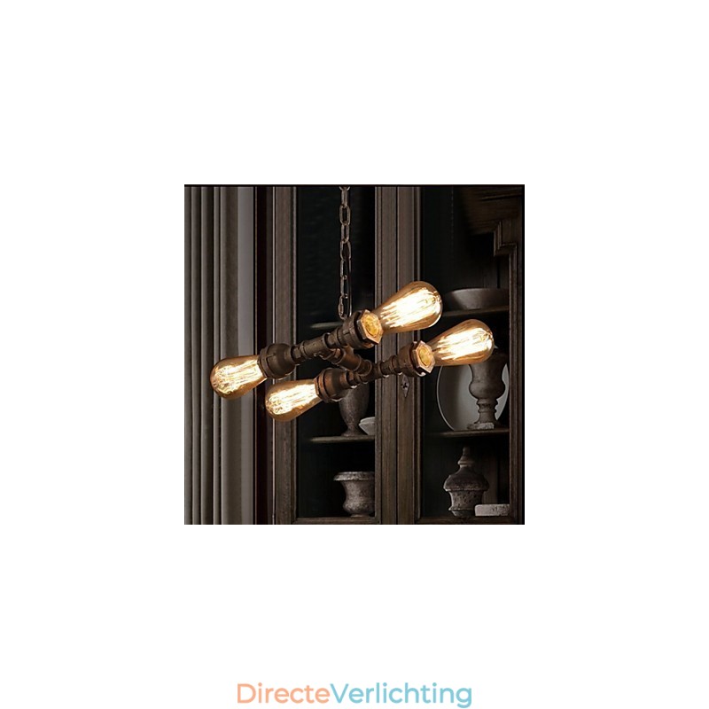 4 Light American Industrial Water Pipe Retro style Wind
