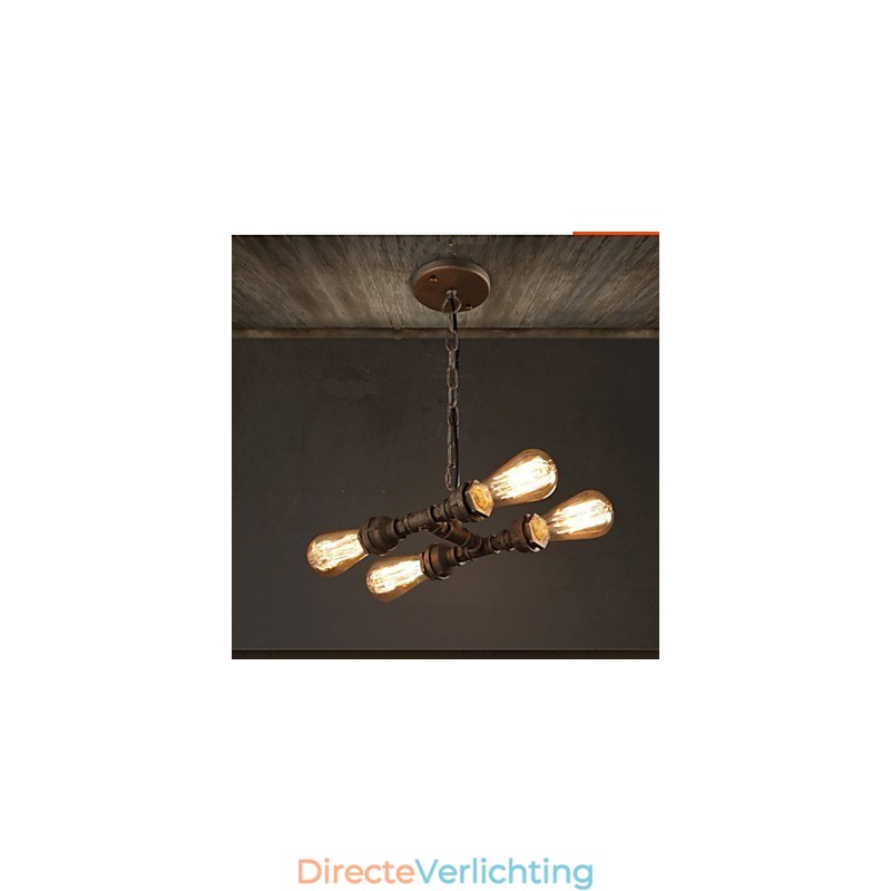 4 Light American Industrial Water Pipe Retro style Wind