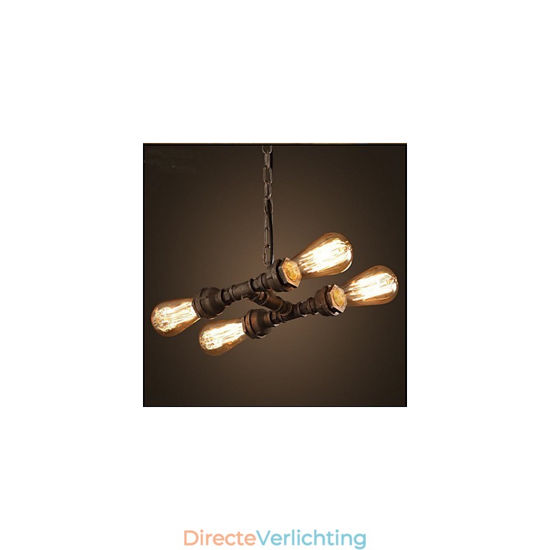 4 Light American Industrial Water Pipe Retro style Wind