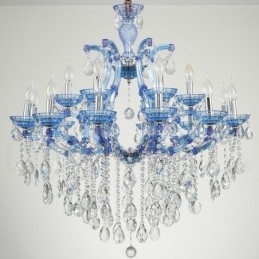 Multi Colours 18 (12+6) Licht Luxe Kristallen Kaars Kroonluchter met Helder Kristal