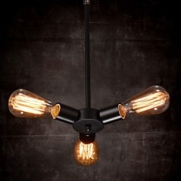 Hanglamp 3 lampen landelijke stijl smeedijzer