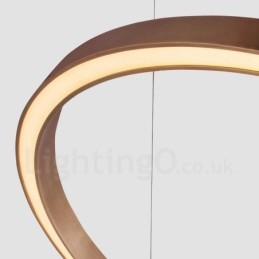 Wi-Fi Smart Dimbare Goud Rose Goud Moderne Hedendaagse 3 Ringen Licht Aluminiumlegering Hanglamp met Acryl Kap