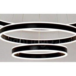 Dimbare Wi-Fi Smart 3 Ringen Twee Strips Moderne Hedendaagse Hanglamp met Acryl Kap