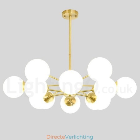 12 Licht (6+6 Licht) Twee Niveaus Puur Messing Noord-Europese Bonen Kroonluchter Moderne Metalen Moleculen Hanglamp 12 Licht (6+6 Licht) Twee Niveaus Puur Messing Noord-Europese Bonen Kroonluchter Moderne Metalen Moleculen Hanglamp