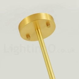 12 Licht (6+6 Licht) Twee Niveaus Puur Messing Noord-Europese Bonen Kroonluchter Moderne Metalen Moleculen Hanglamp