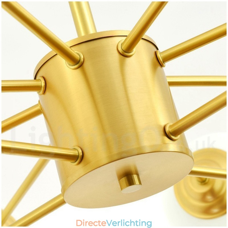 12 Licht (8+4 Licht) Twee Niveaus Puur Messing Noord-Europese Bonen Kroonluchter Moderne Metalen Moleculen Hanglamp