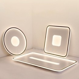 Ultradunne dimbare moderne eigentijdse Scandinavische stijl plafondlampen met afstandsbediening, kunnen ook als wandlamp worden gebruikt