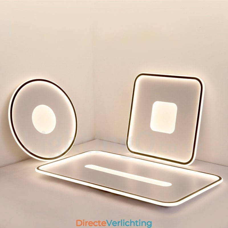 Ultradunne dimbare moderne eigentijdse Scandinavische stijl plafondlampen met afstandsbediening, kunnen ook als wandlamp worden gebruikt