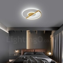 Goudkleurige ultradunne moderne eigentijdse Scandinavische stijl plafondlampen met afstandsbediening, kunnen ook als wandlamp worden gebruikt