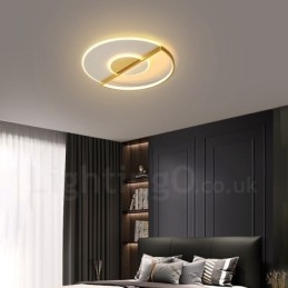 Goudkleurige ultradunne moderne eigentijdse Scandinavische stijl plafondlampen met afstandsbediening, kunnen ook als wandlamp worden gebruikt