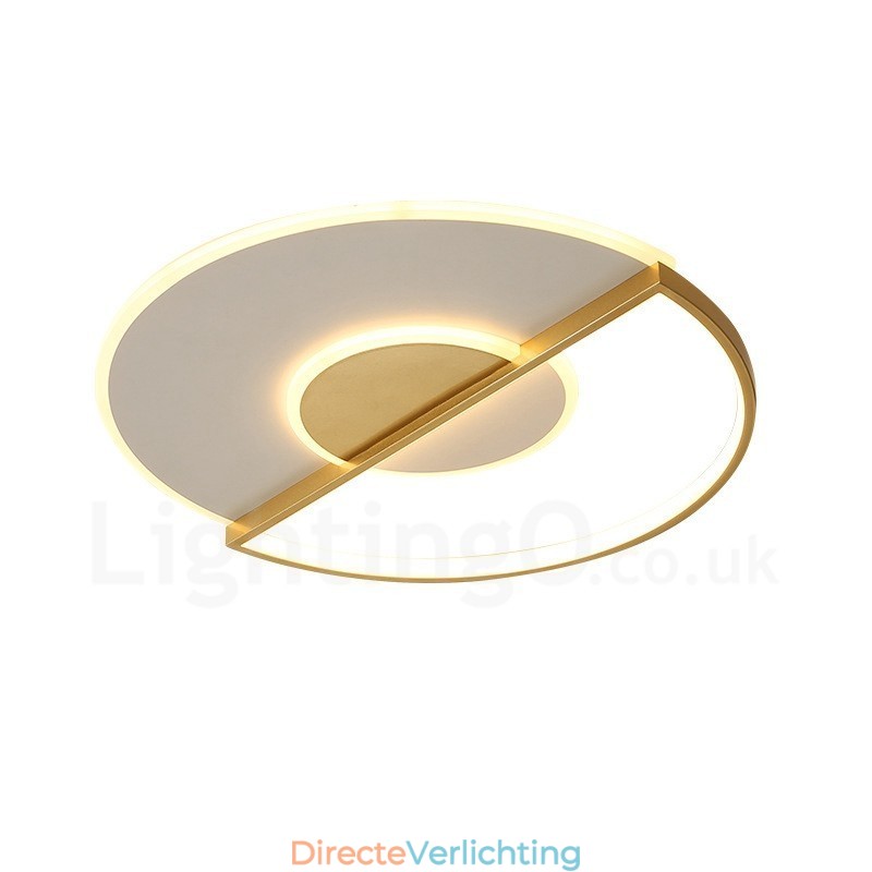 Goudkleurige ultradunne moderne eigentijdse Scandinavische stijl plafondlampen met afstandsbediening, kunnen ook als wandlamp worden gebruikt