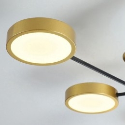 Goudzwart plafond moderne metalen kroonluchter